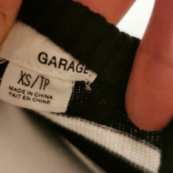 Garage black and white long striped sweater - Picture 2 of 2